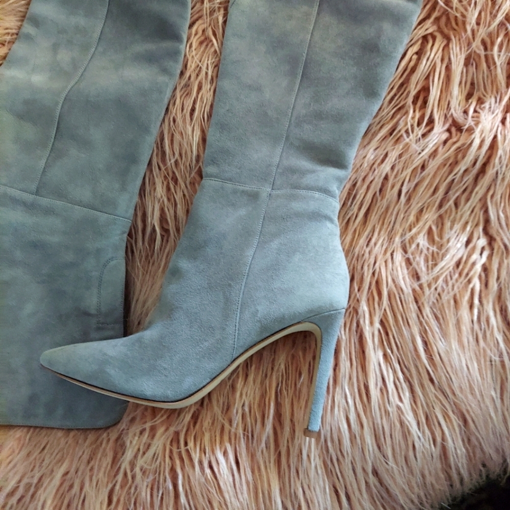 Sam Eldelman  Gray suede thigh boot